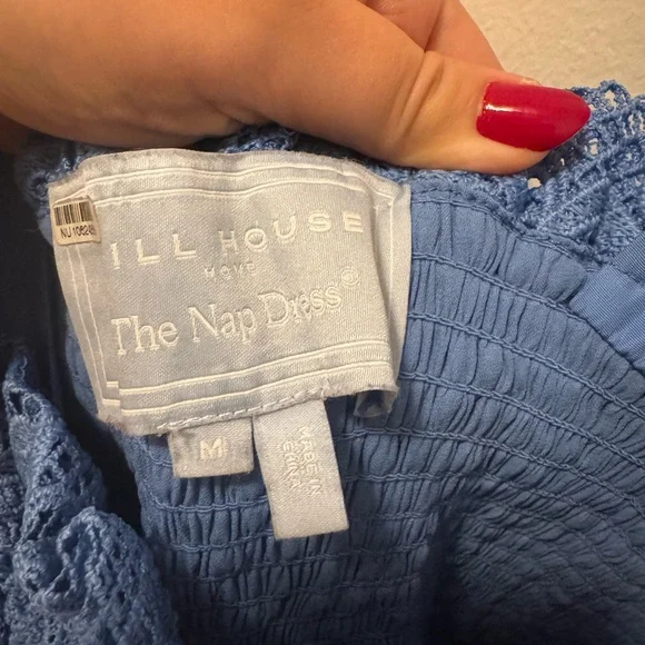 Hill House Blue Lace Dress with Bow Straps - Picture 5 of 6